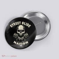 Street Glide Nation Cool Biker Motorcycle Motocycles Button thumb 0