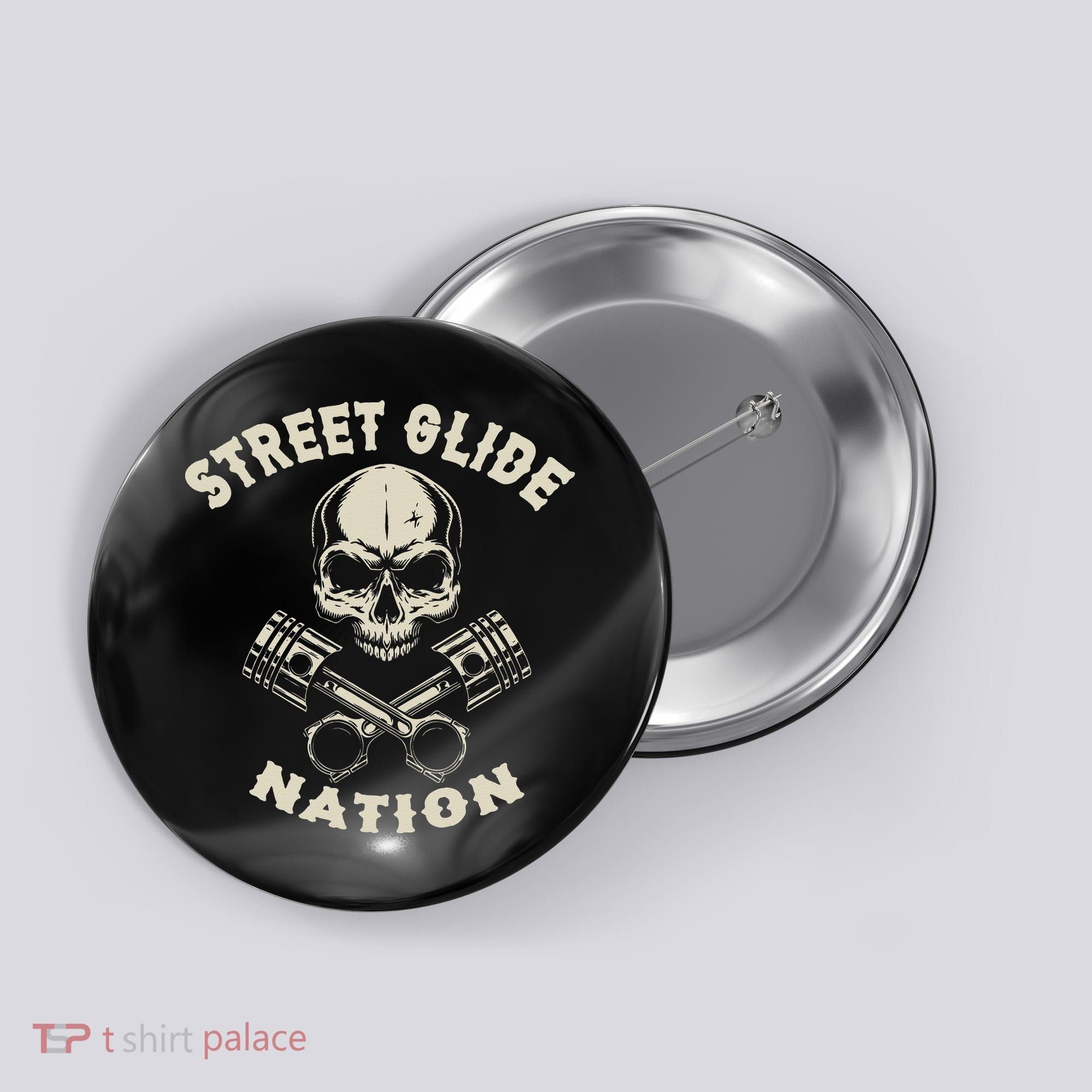 Street Glide Nation Cool Biker Motorcycle Motocycles Button