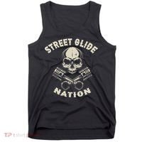 Street Glide Nation Cool Biker Motorcycle Motocycles Tank Top thumb 0
