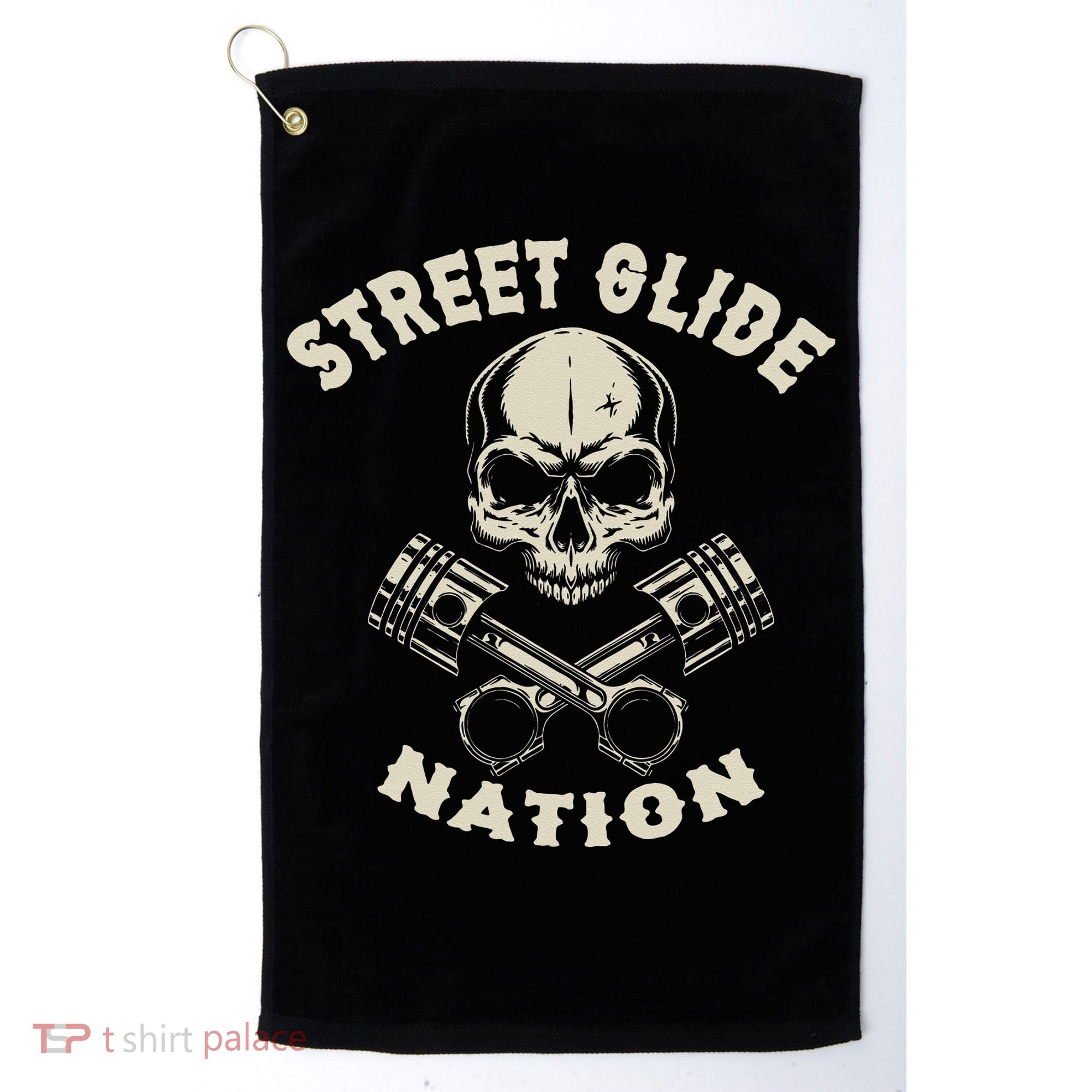 Street Glide Nation Cool Biker Motorcycle Motocycles Golf Towel