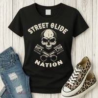 Street Glide Nation Cool Biker Motorcycle Motocycles Women's T-Shirt thumb 3