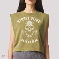 Street Glide Nation Cool Biker Motorcycle Motocycles Garment-Dyed Women's Muscle Tee thumb 2