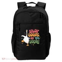Silly Goose On The Loose retro groovy silly goose club Backpack thumb 0
