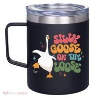 Silly Goose On The Loose retro groovy silly goose club 12oz Stainless Steel Coffee Mug thumb 2