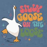 Silly Goose On The Loose retro groovy silly goose club Garment-Dyed Sweatshirt thumb 2