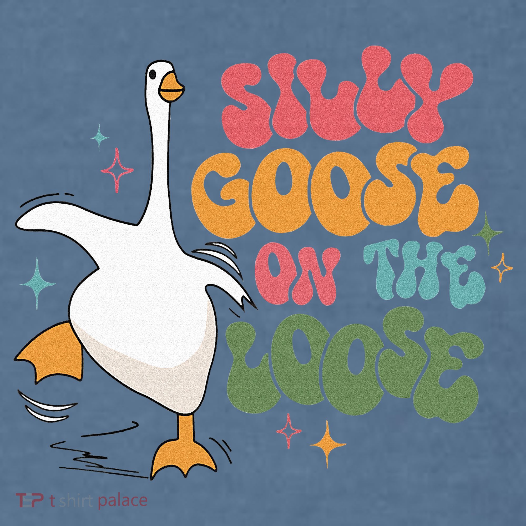 Silly Goose On The Loose retro groovy silly goose club Garment-Dyed Sweatshirt