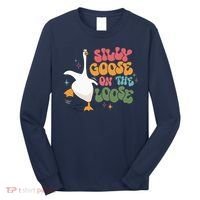Silly Goose On The Loose retro groovy silly goose club Long Sleeve Shirt thumb 0