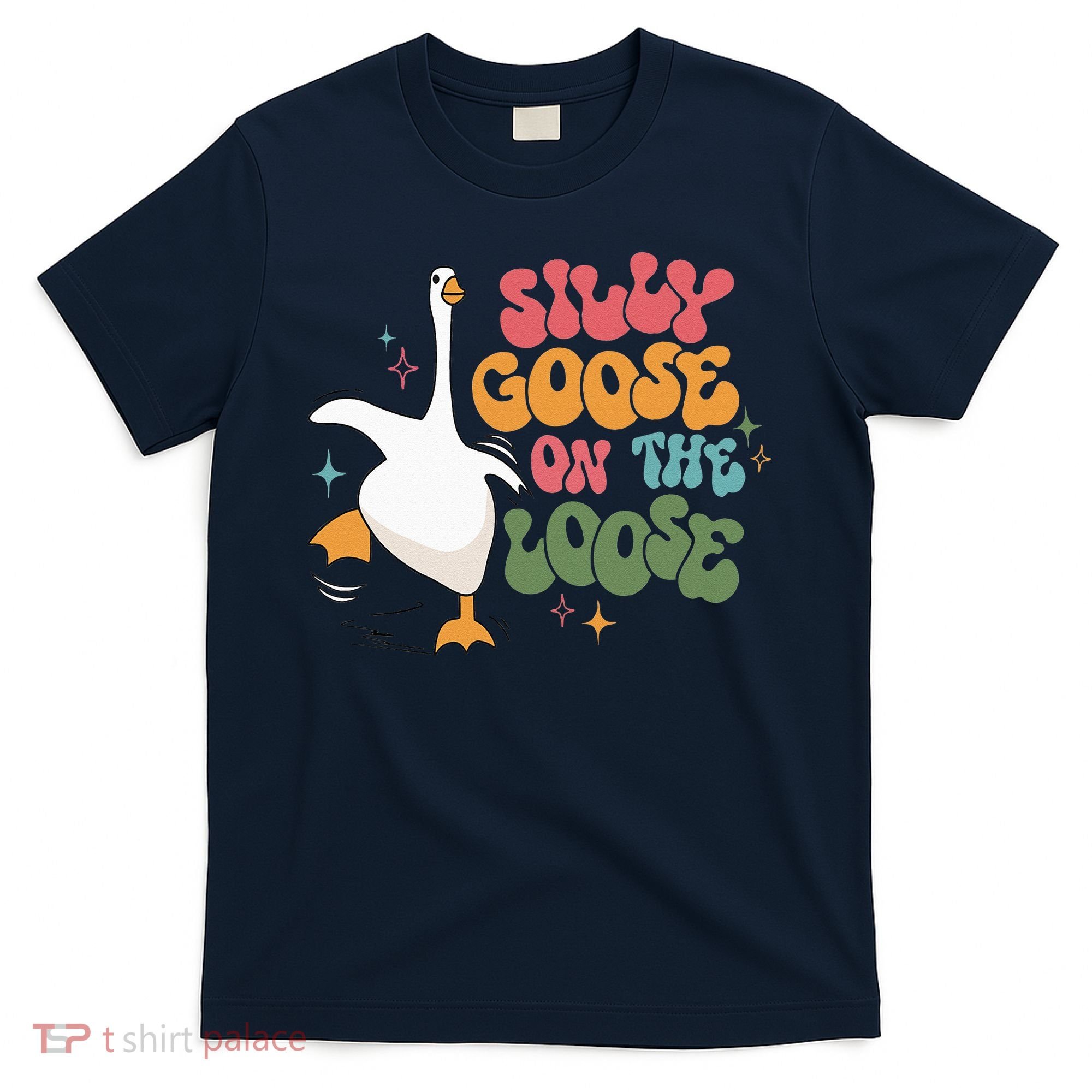 Silly Goose On The Loose retro groovy silly goose club T-Shirt