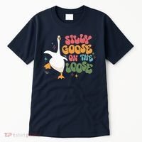 Silly Goose On The Loose retro groovy silly goose club Tall T-Shirt thumb 0