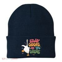 Silly Goose On The Loose retro groovy silly goose club Beanie thumb 0