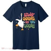 Silly Goose On The Loose retro groovy silly goose club Premium T-Shirt thumb 0