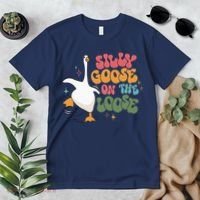 Silly Goose On The Loose retro groovy silly goose club Premium T-Shirt thumb 2