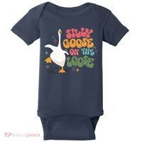 Silly Goose On The Loose retro groovy silly goose club Baby Bodysuit thumb 0