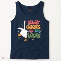 Silly Goose On The Loose retro groovy silly goose club Tank Top thumb 2