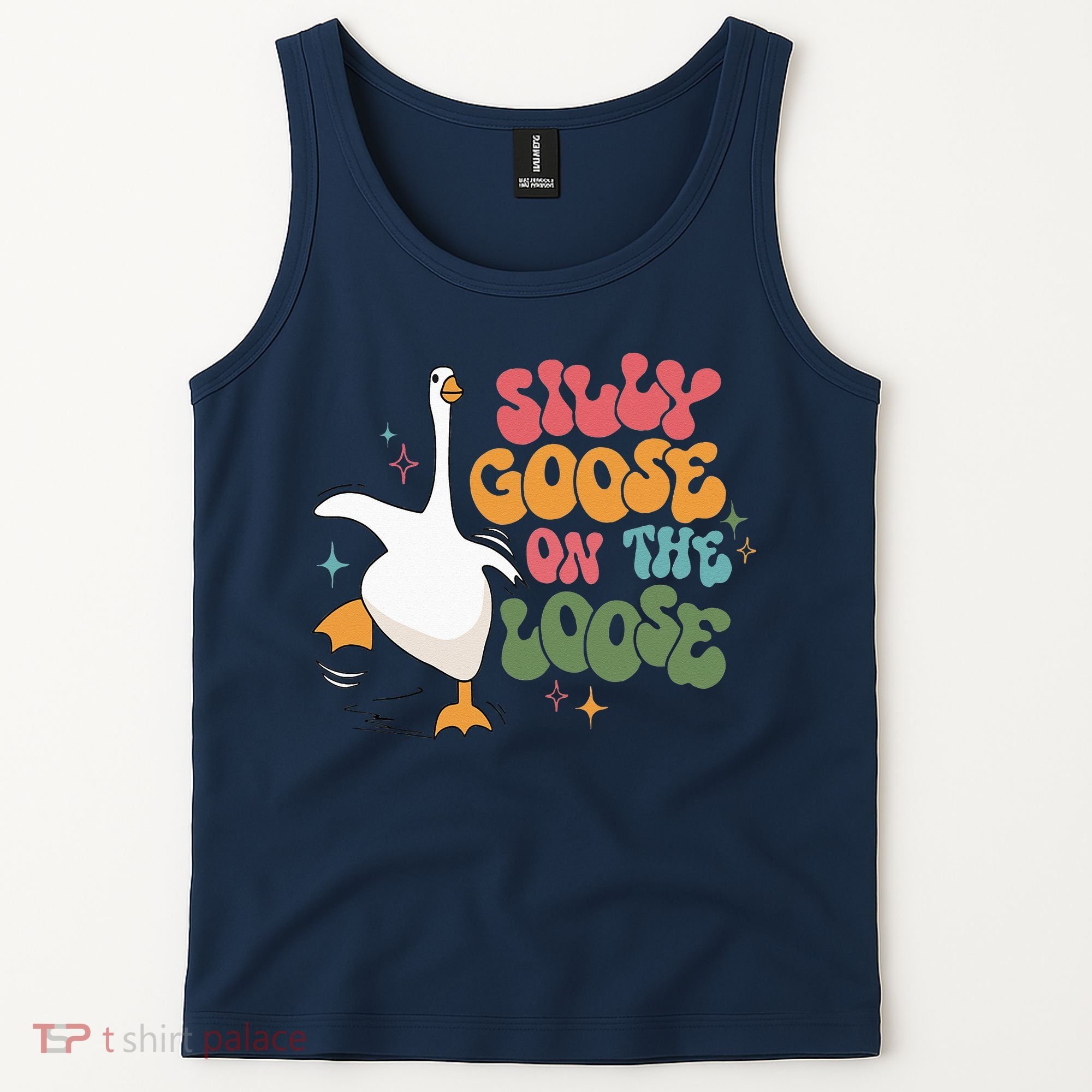 Silly Goose On The Loose retro groovy silly goose club Tank Top