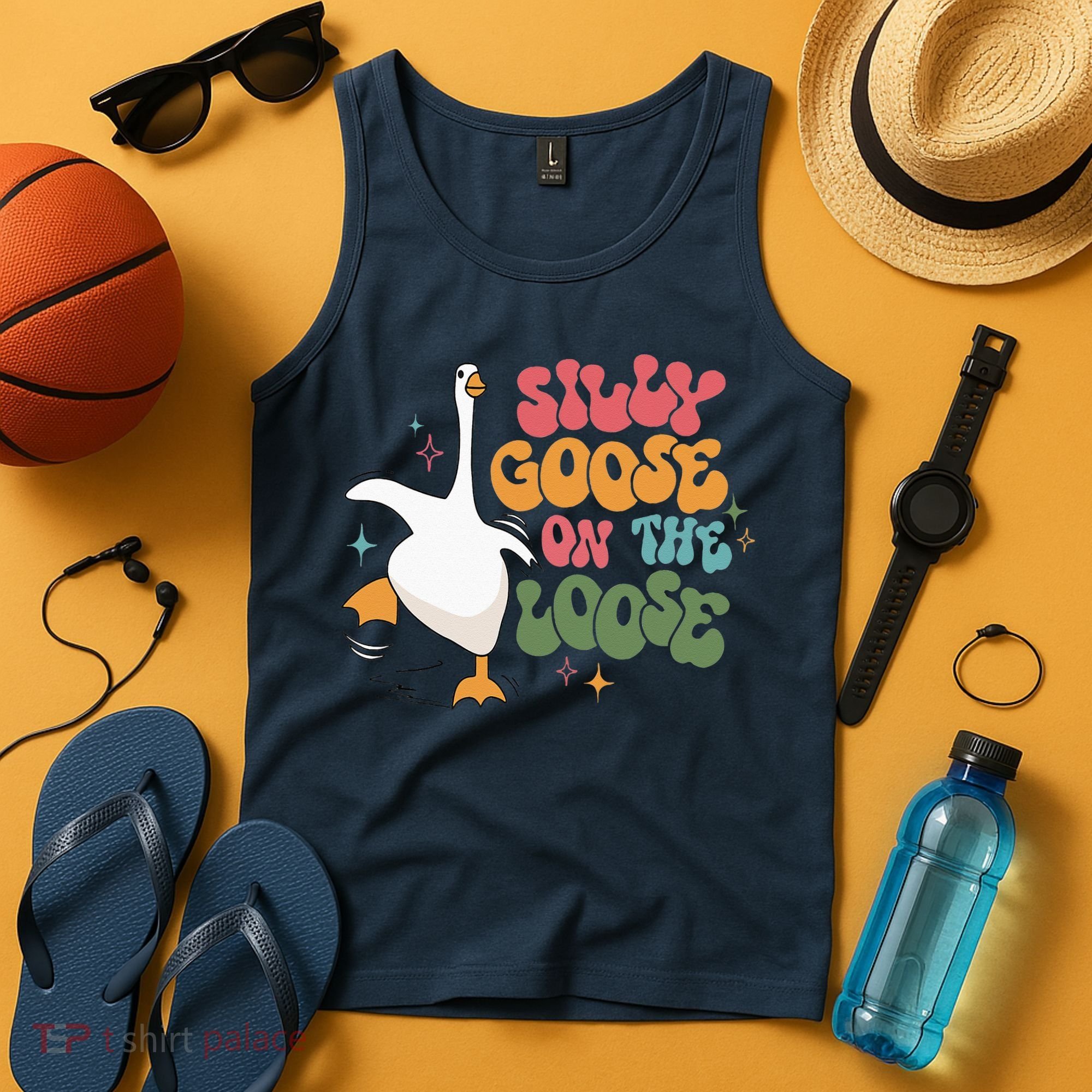 Silly Goose On The Loose retro groovy silly goose club Tank Top