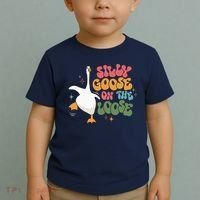 Silly Goose On The Loose retro groovy silly goose club Toddler T-Shirt thumb 2