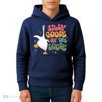Silly Goose On The Loose retro groovy silly goose club Kids Hoodie thumb 4