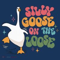 Silly Goose On The Loose retro groovy silly goose club Kids T-Shirt thumb 4