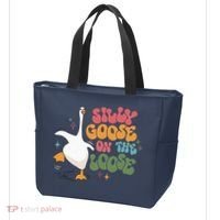 Silly Goose On The Loose retro groovy silly goose club Tote Bag thumb 3