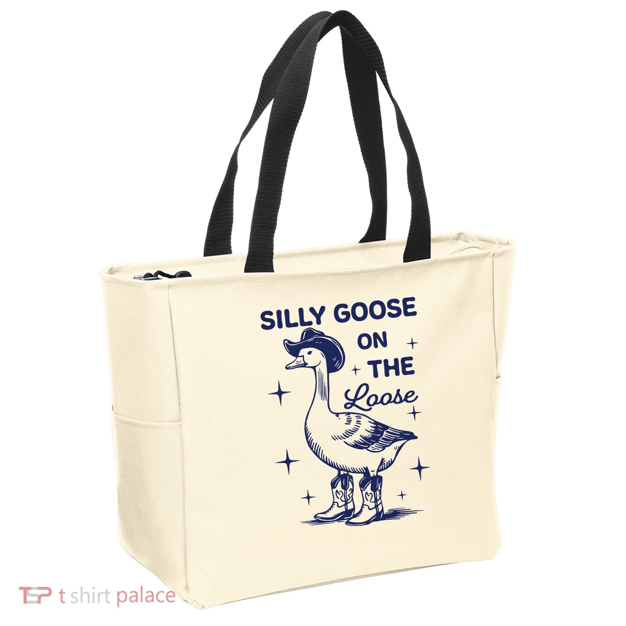 Silly Goose On The Loose Silly Goose Farm Tote Bag