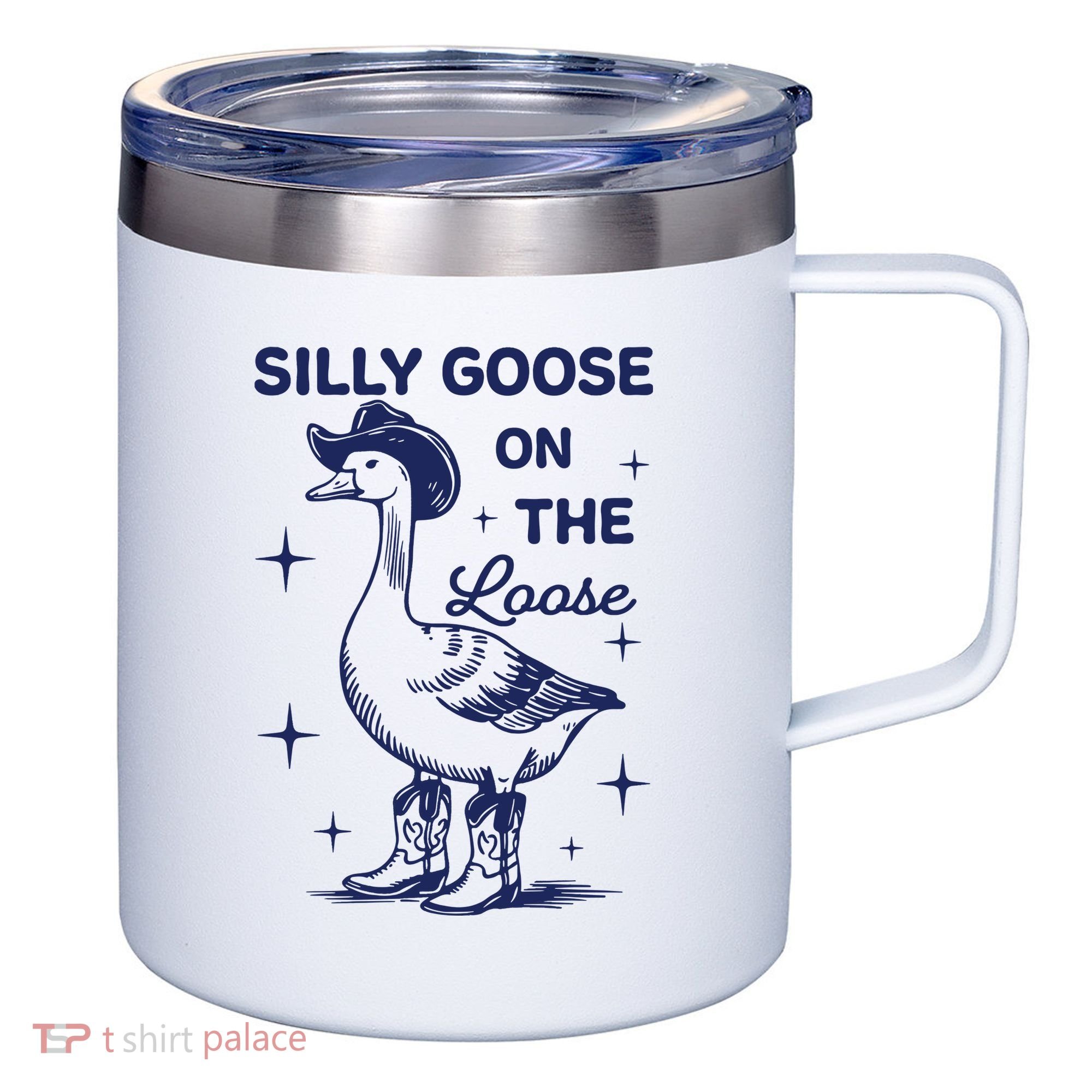 Silly Goose On The Loose Silly Goose Farm 12oz Stainless Steel Coffee Mug