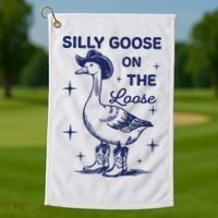 Silly Goose On The Loose Silly Goose Farm Golf Towel thumb 1