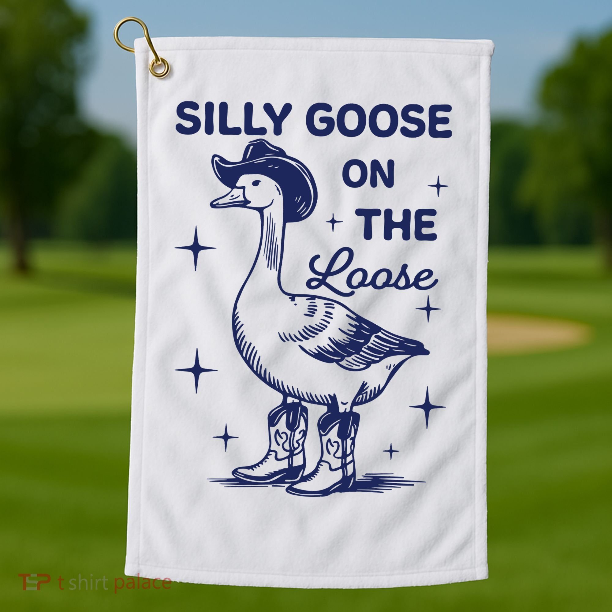 Silly Goose On The Loose Silly Goose Farm Golf Towel