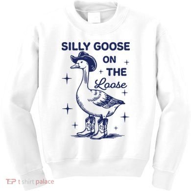 Silly Goose On The Loose Silly Goose Farm Kids Sweatshirt