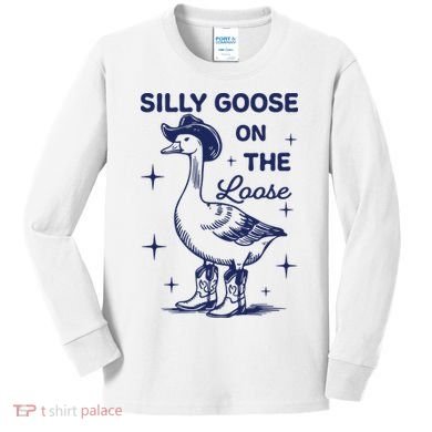 Silly Goose On The Loose Silly Goose Farm Kids Long Sleeve Shirt