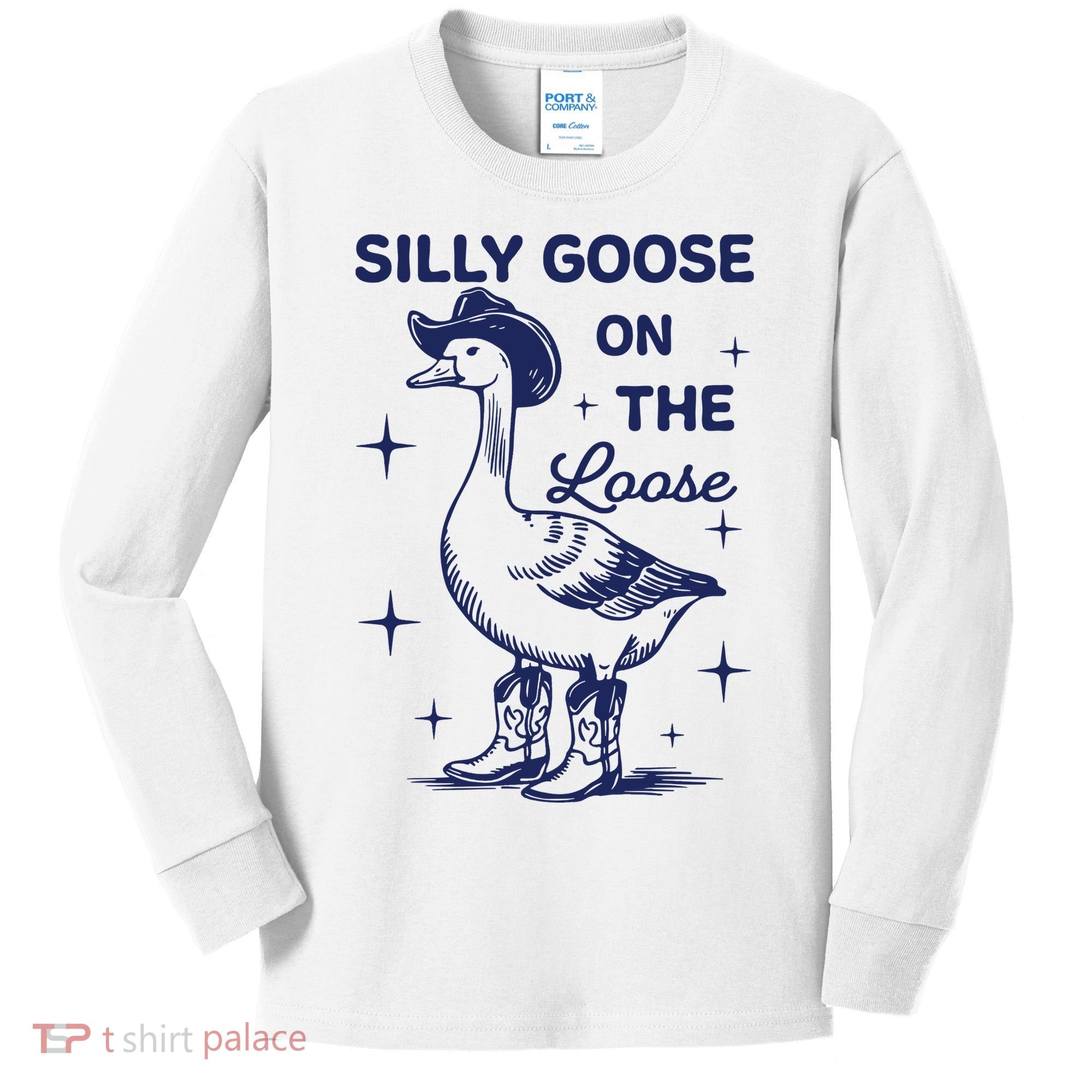 Silly Goose On The Loose Silly Goose Farm Kids Long Sleeve Shirt