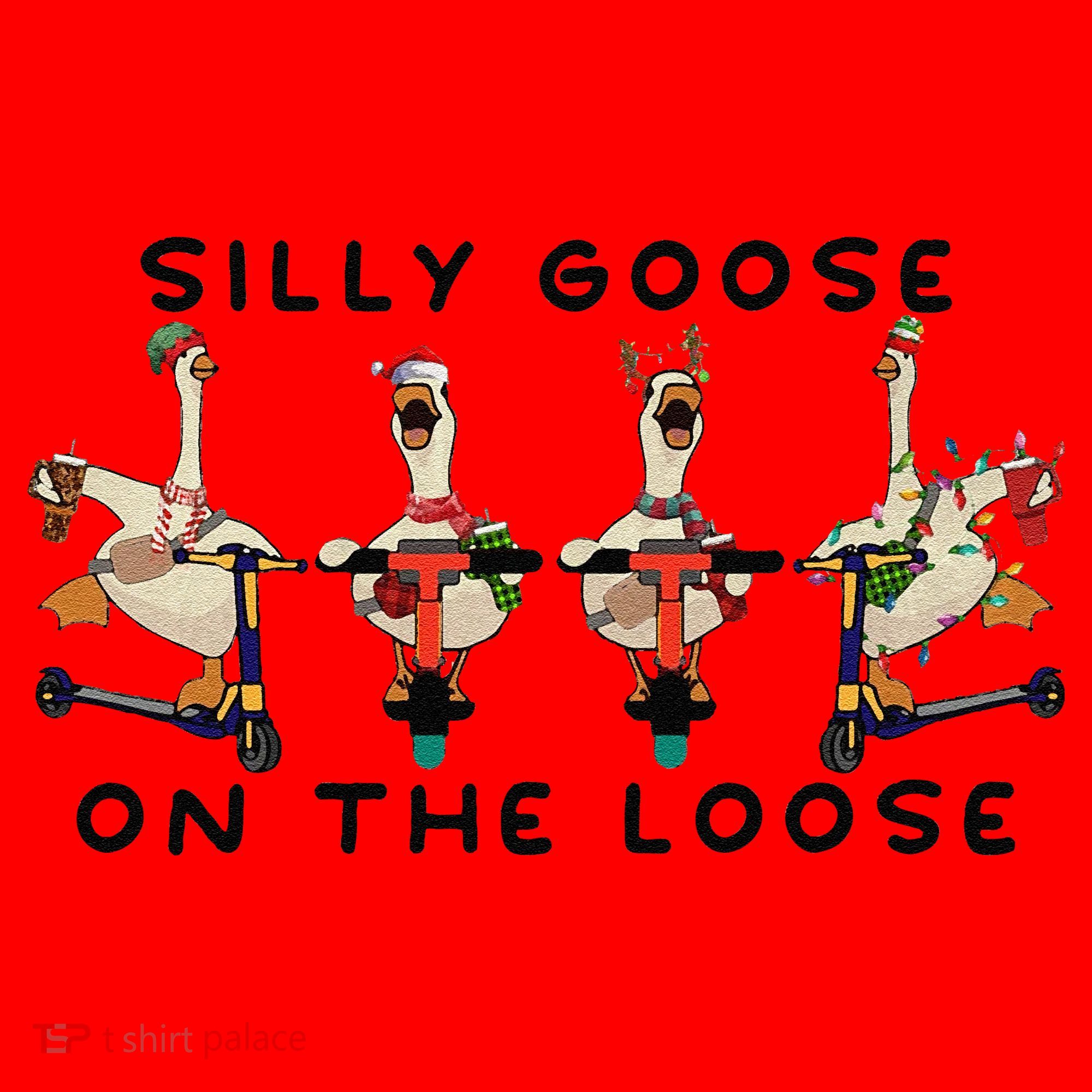 Silly Goose On The Loose Christmas Silly Goose University Funny Goose Santa Hat