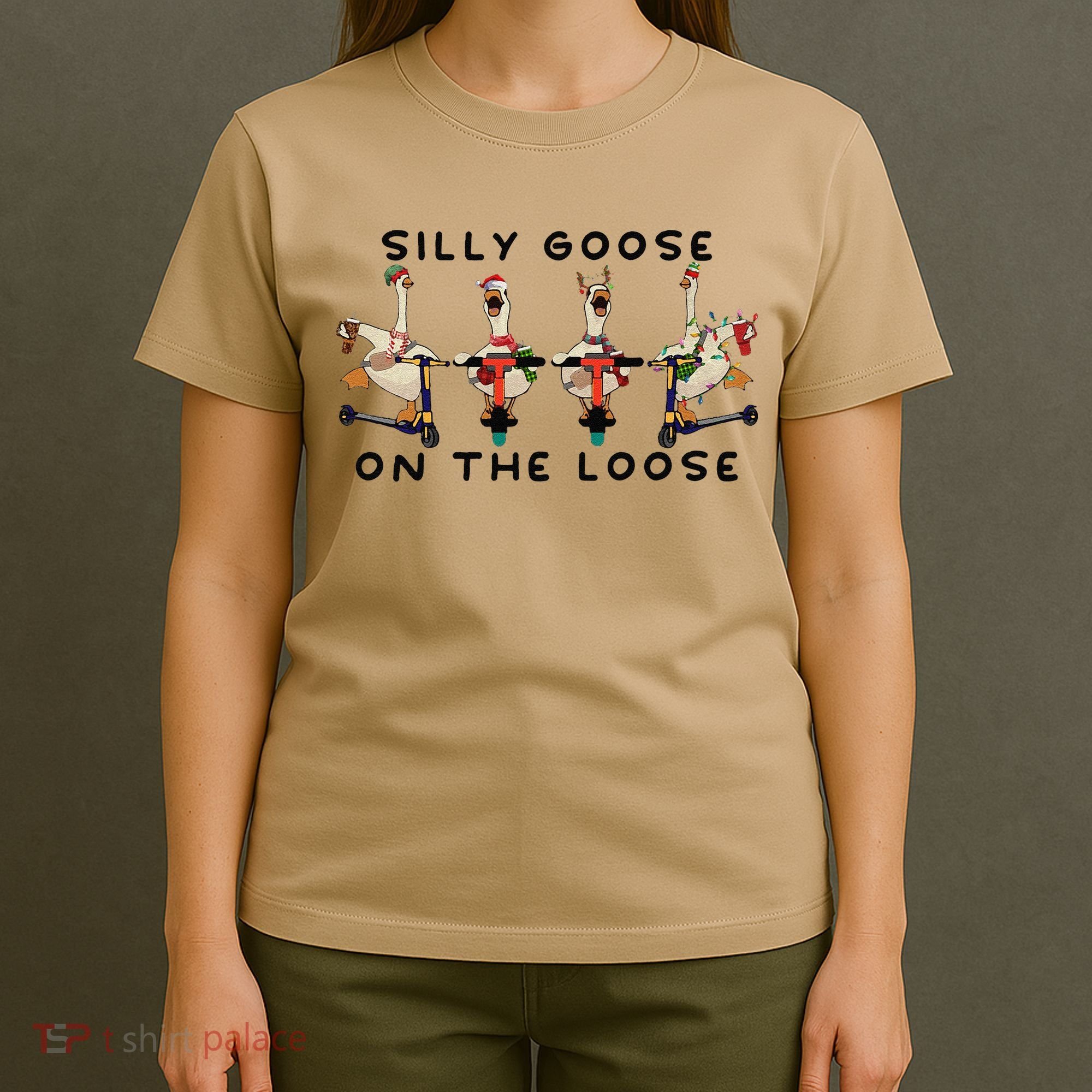Silly Goose On The Loose Christmas Silly Goose University Funny Goose T-Shirt