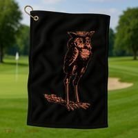 Stolas Goetic Owl Demon Prince Golf Towel thumb 1