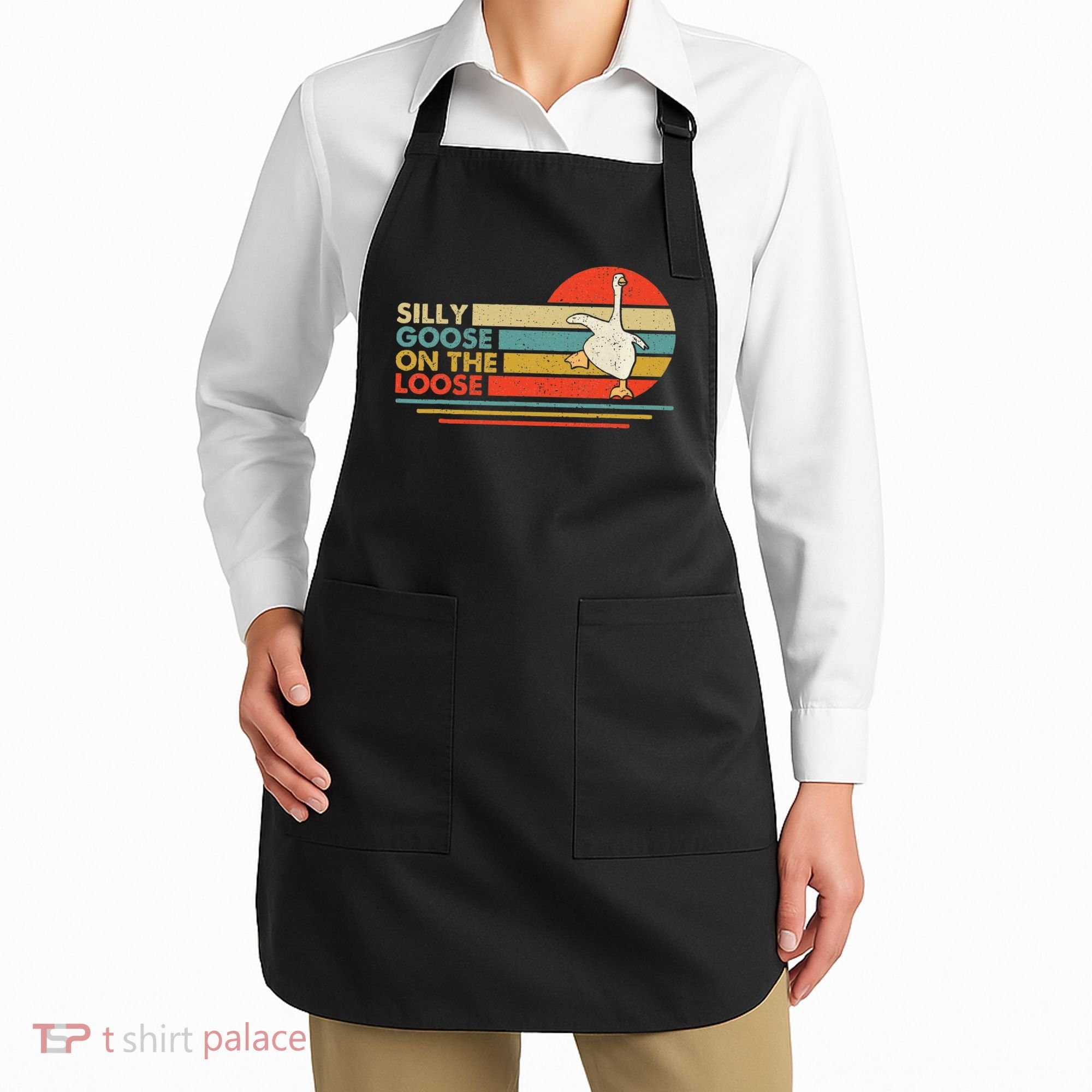 Silly Goose On The Loose Funny Silly Goose Honk University Apron