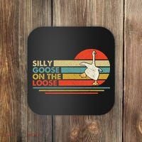 Silly Goose On The Loose Funny Silly Goose Honk University Coaster thumb 0