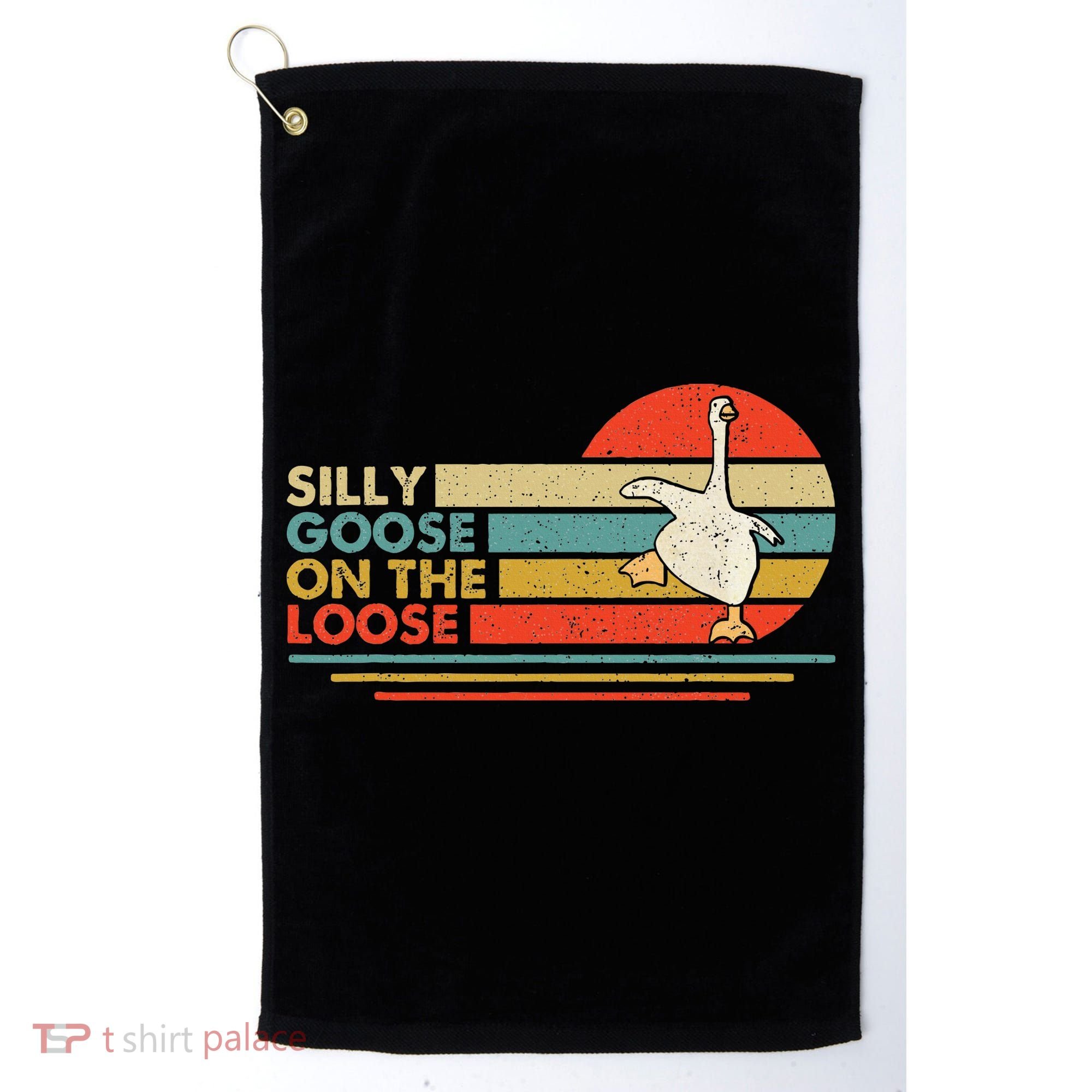 Silly Goose On The Loose Funny Silly Goose Honk University Golf Towel