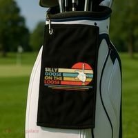 Silly Goose On The Loose Funny Silly Goose Honk University Golf Towel thumb 2