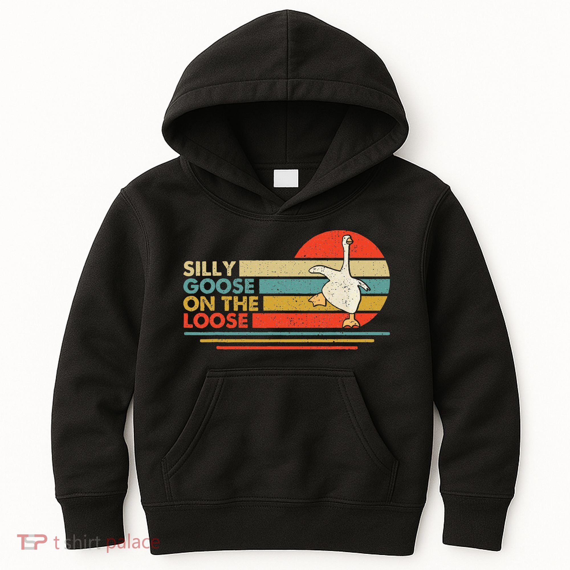 Silly Goose On The Loose Funny Silly Goose Honk University Kids Hoodie