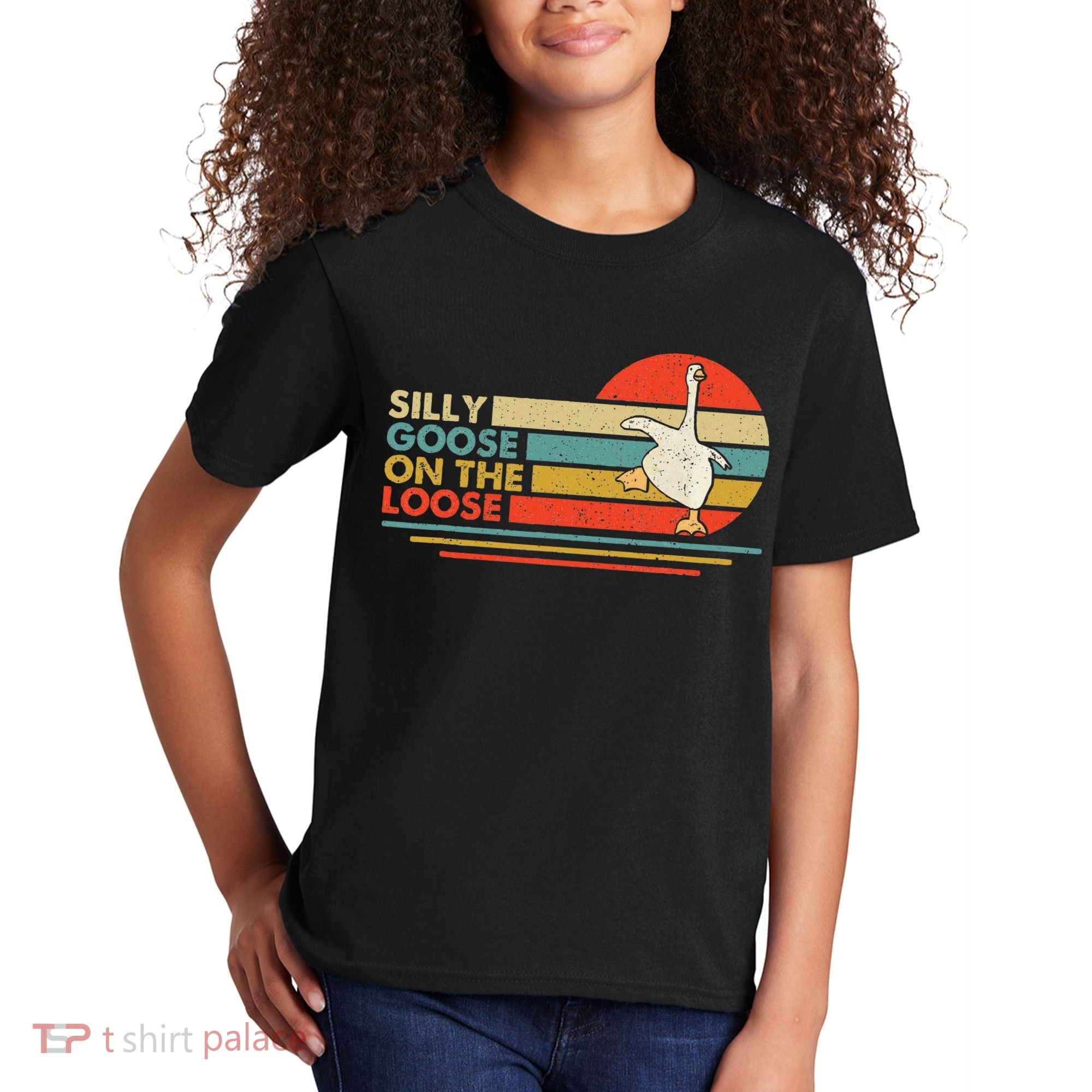 Silly Goose On The Loose Funny Silly Goose Honk University Kids T-Shirt