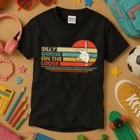 Silly Goose On The Loose Funny Silly Goose Honk University Kids T-Shirt thumb 3