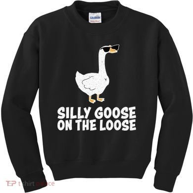 Silly Goose On The Loose Kids Sweatshirt