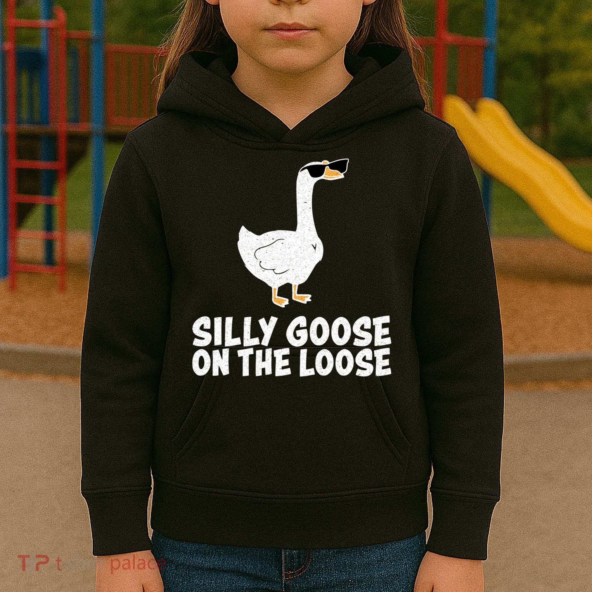 Silly Goose On The Loose Kids Hoodie
