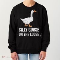 Silly Goose On The Loose Funny Goose Women's Sweatshirt thumb 0