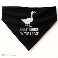 Silly Goose On The Loose Funny Goose USA-Made Doggie Bandana thumb 0
