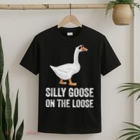 Silly Goose On The Loose Funny Goose T-Shirt thumb 2
