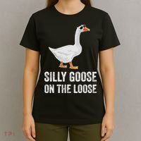 Silly Goose On The Loose Funny Goose T-Shirt thumb 4