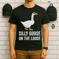 Silly Goose On The Loose Funny Goose T-Shirt thumb 6