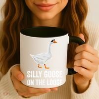 Silly Goose On The Loose Funny Goose Coffee Mug thumb 3
