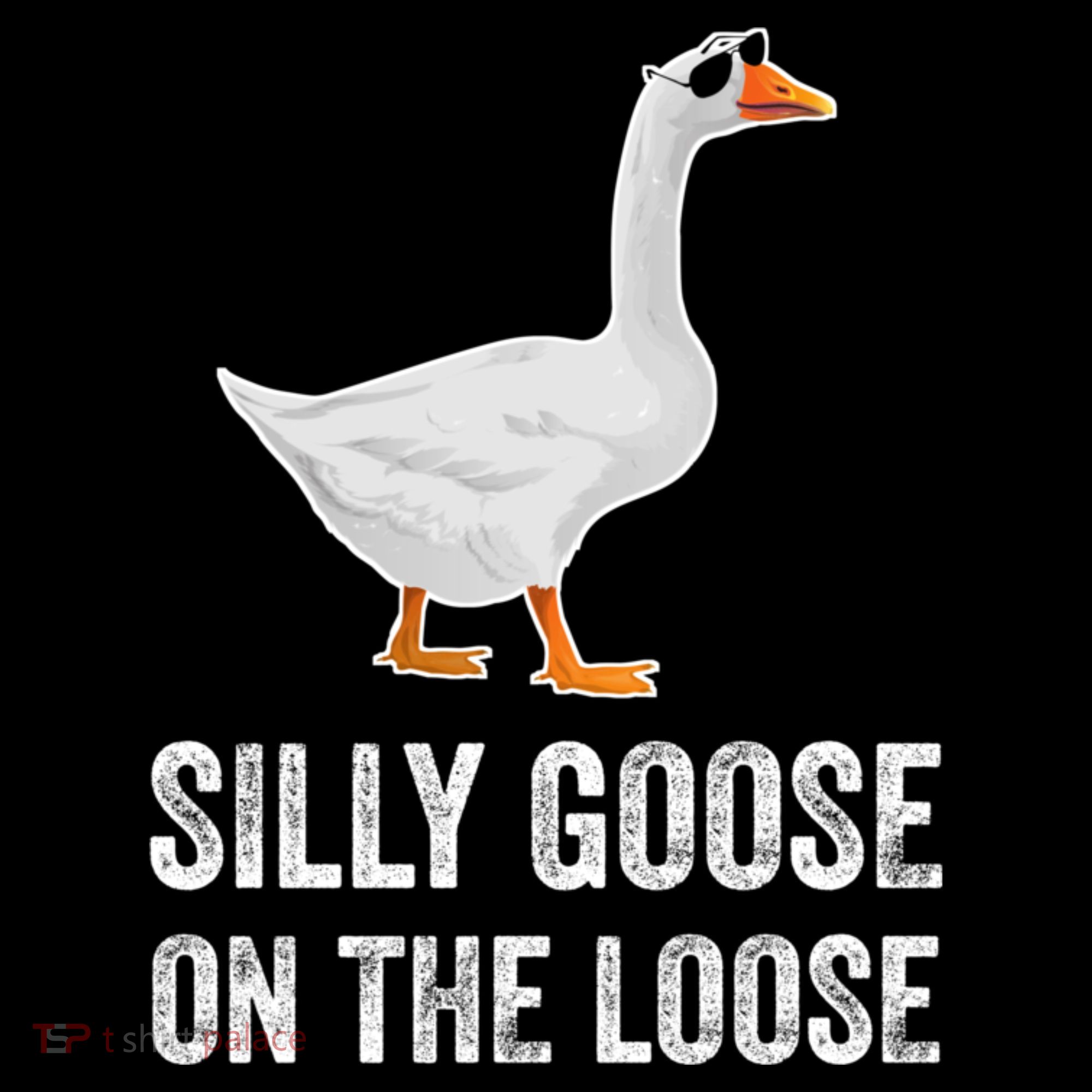 Silly Goose On The Loose Funny Goose Women's Hoodie